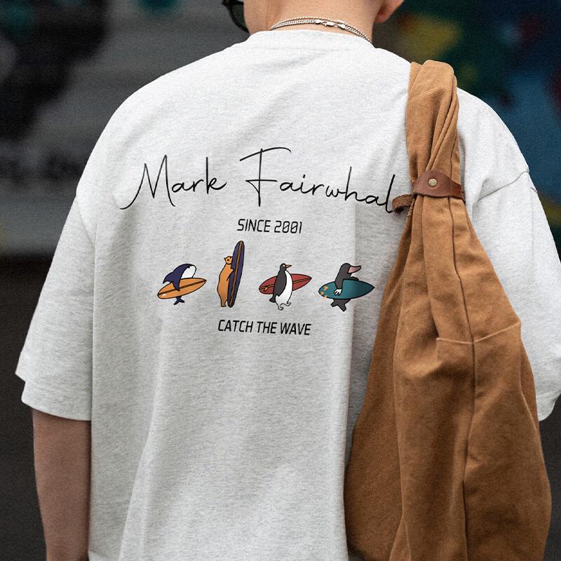 

MARK FAIRWHALE Unisex Short Sleeve Surfing Print T-shirt L