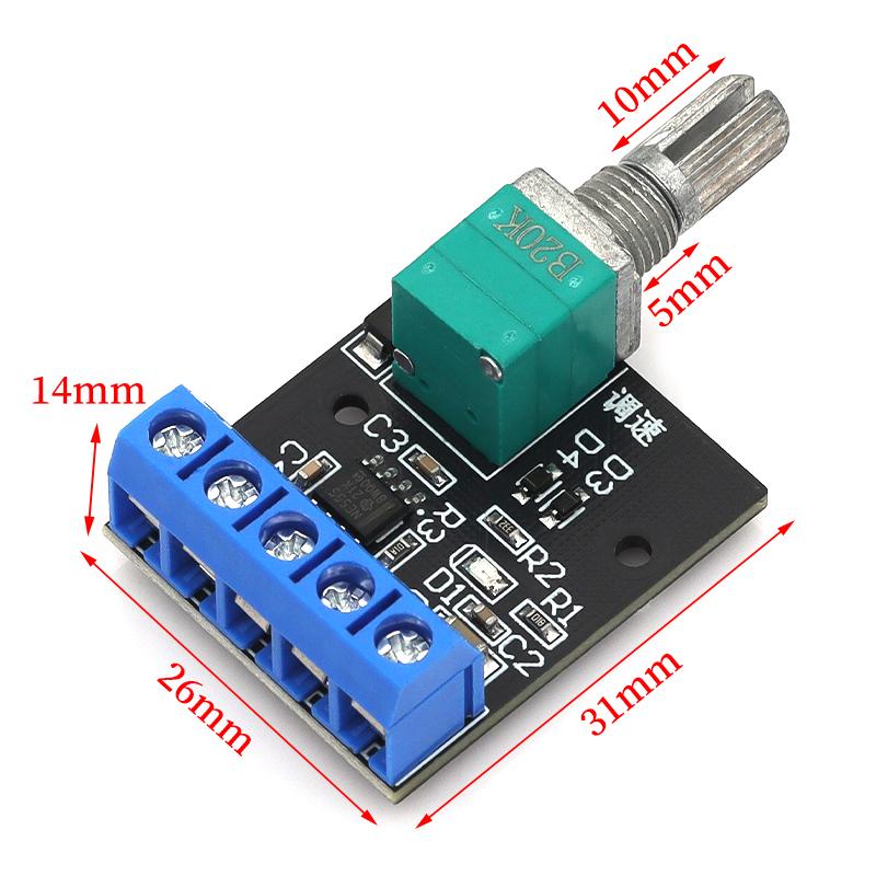 DC5‑35V Split PWM Fan Governor 4‑Wire Server High‑Speed Fan Stepless Speed Control Module With Power Switch