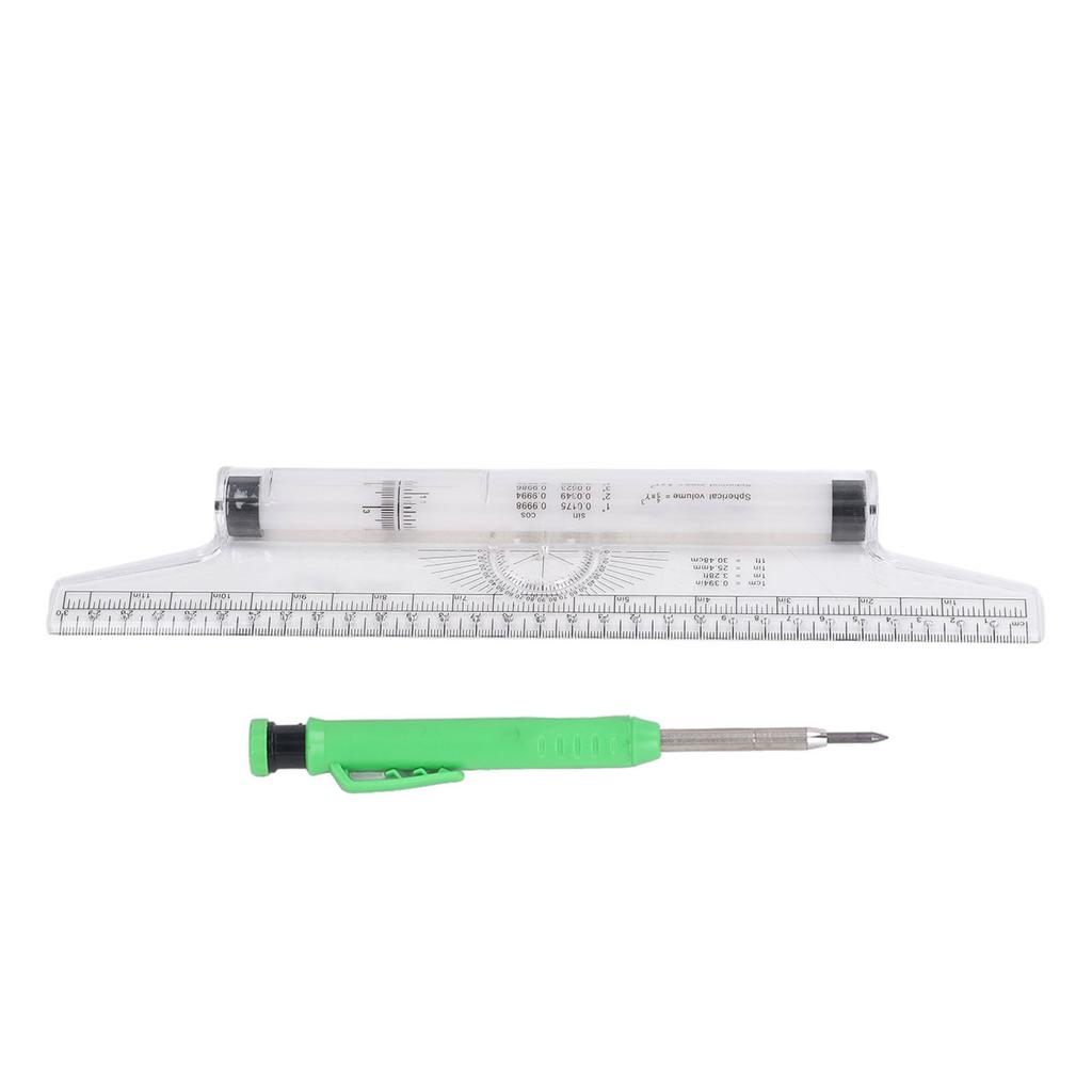 Measuring Rolling Ruler 30cm Various Formulas Horizontal Vertical Parallel Lines Arc Curves Drawing