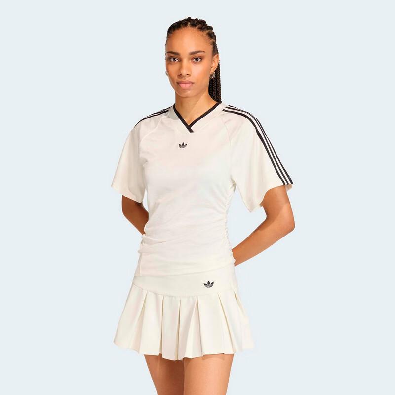 

Женский укороченный топ с рюшами и коротким рукавом Adidas Originals S