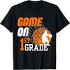 Boys Game On 1st Grade Basketball Back To School Teacher Kid T-Shirt