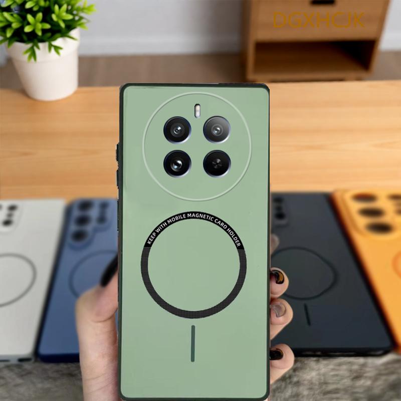 

For Realme 12 Pro Case Realme 12 Pro Plus 12+ Phone Case Realme 12 12X Cover Shookproof Color magnetic hard Silicone back cover realme 12 Pro+