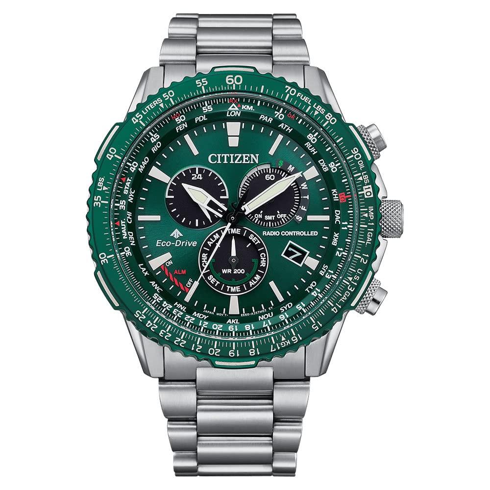 Citizen Reloj Radio Controlled Chrono Modern CB5004-59W Pilot, Silver,