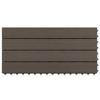 Carreaux de terrasse vidaXL - Marron foncé - WPC - 60x30 cm - 1,08 m²