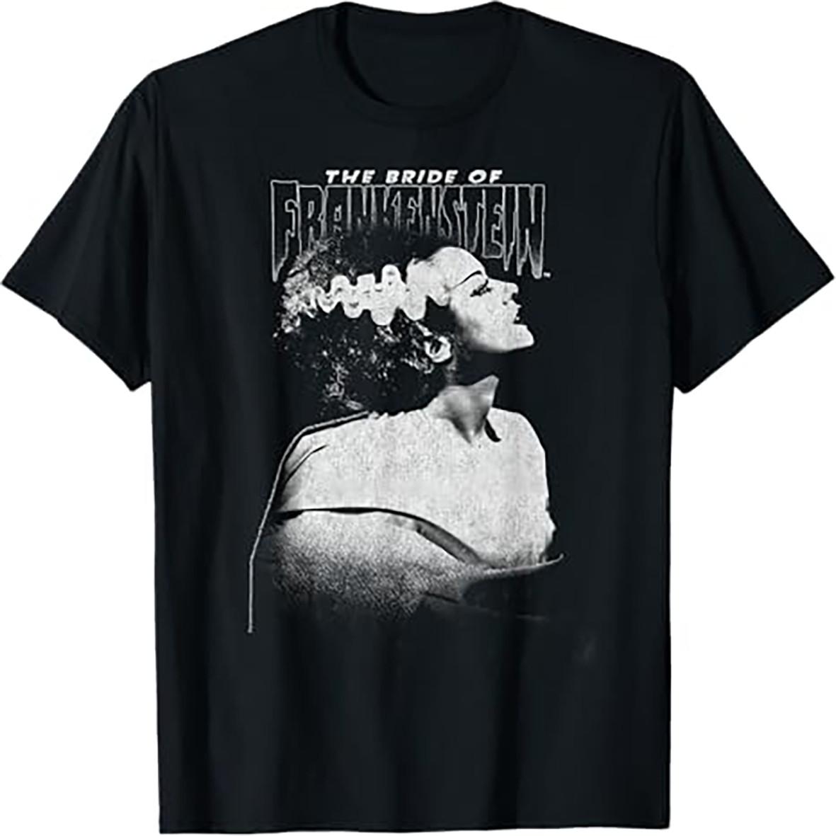 Universal Monsters Bride Of Frankenstein Dark Portrait T-Shirt S
