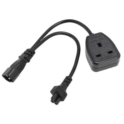 IEC320 C14 Mâle vers C5 et Femelle Cordon d'alimentation C14 vers C5 et Adaptateur de câble d'alimentation répartiteur en Y