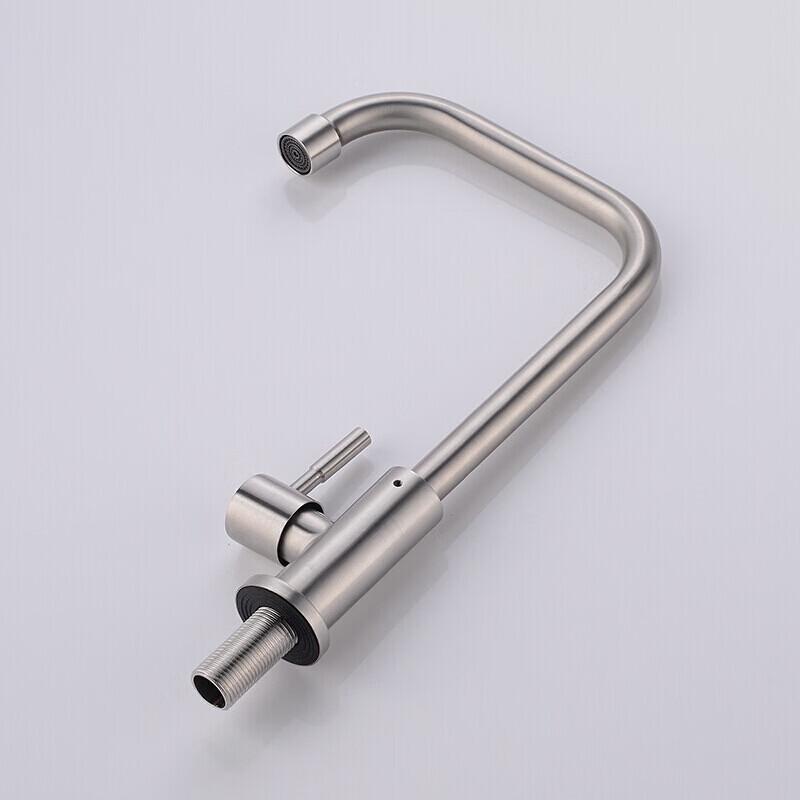Zhunming 304 Stainless Steel Brushed Single Cold Kitchen Faucet