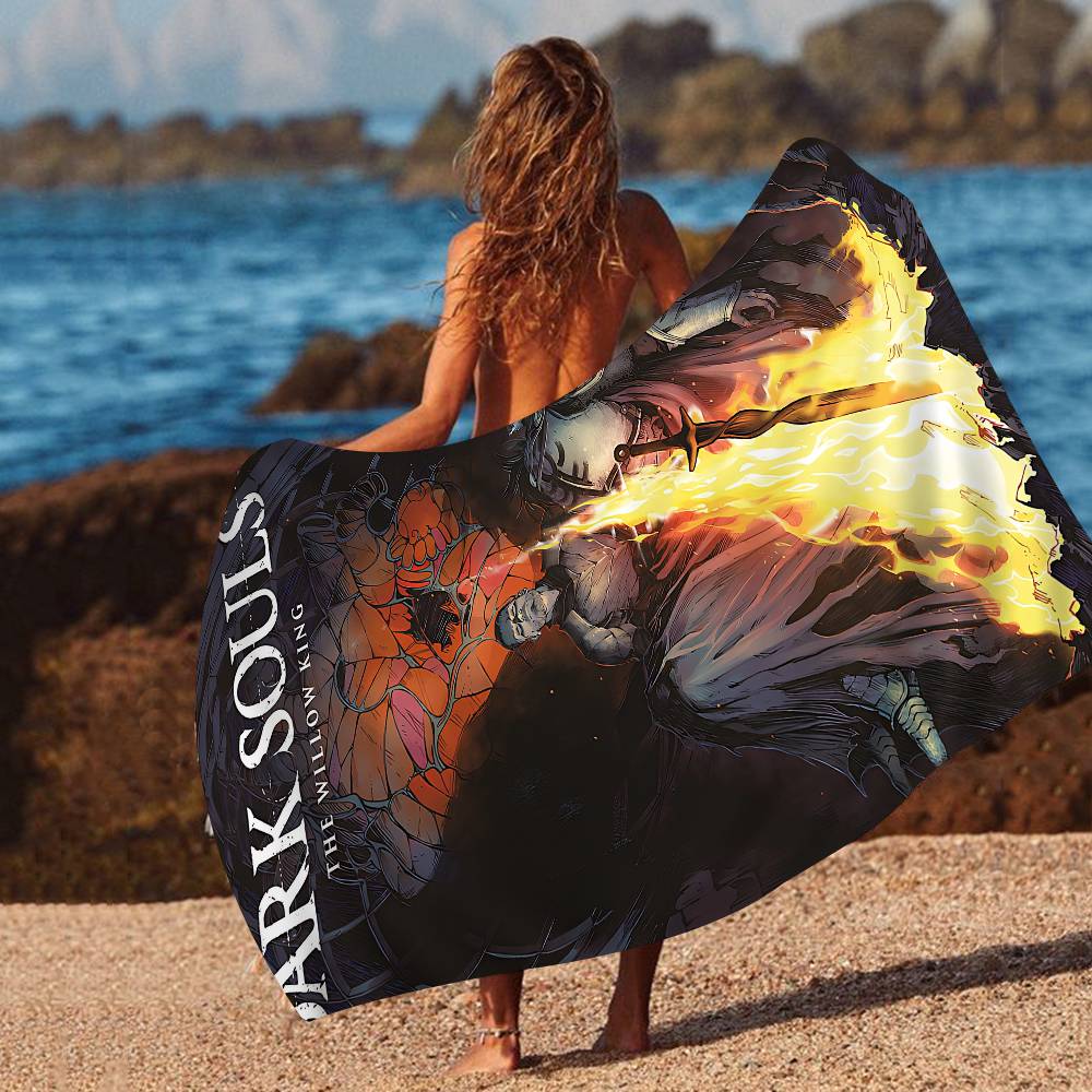 Game Dark Souls Microfiber Beach Towel Absorbent Quick Dry Soft Yoga Swimming Resort Mountain Climbing Towel