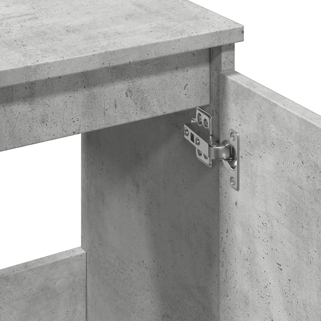 Bathroom Vanity Cabinet Concrete Grey 58 x 33 x 60 cm Engineered Wood