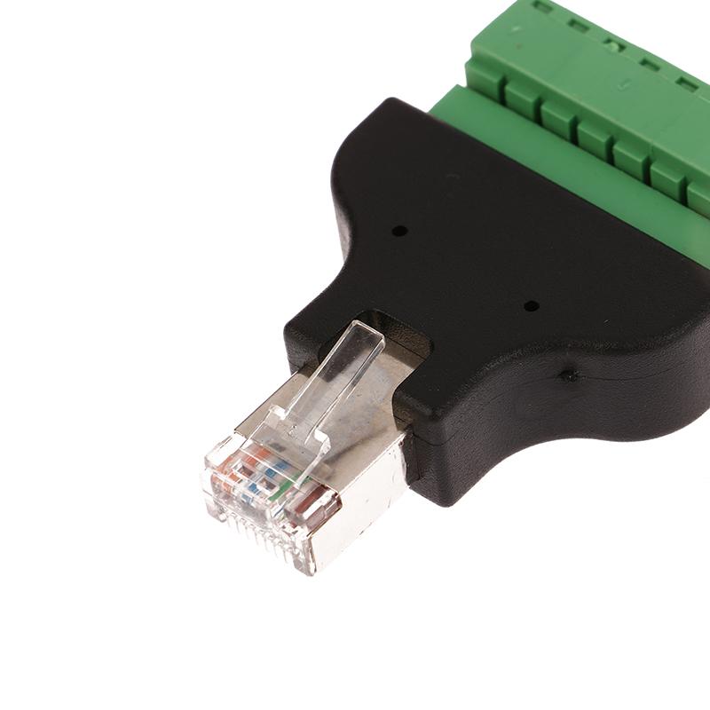 Computer Related Connection And Connectors Rj45 Female To Screw Terminal 8 Pin Connector Ethernet Cable Extender Adapter