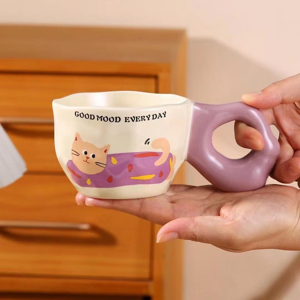 Animal Mug Big Ear Coffee Cup New Product Office High Value Water Cup Home Children's Breakfast Ceramic Cup