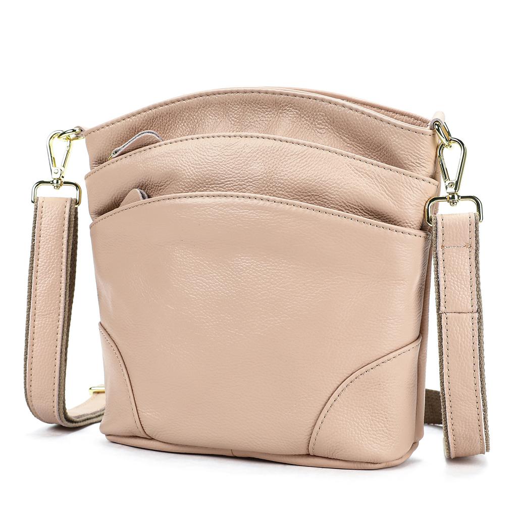 Genuine Leather Women Messenger Bags Cow Leather Crossbody Shoulder Bag Small Female Handbags Capacity Phe Bag for Girls