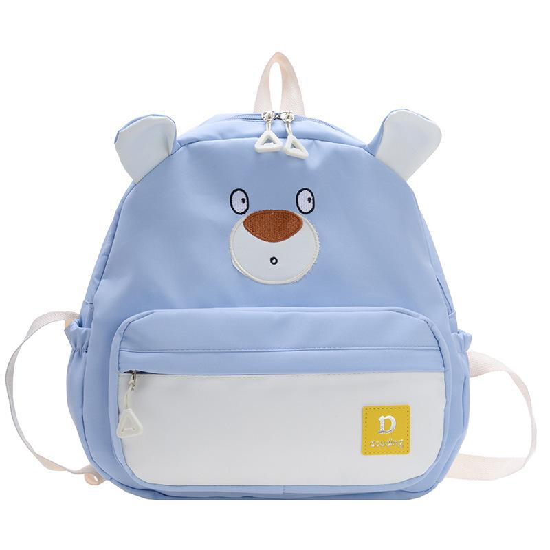 Children Little Bear Backpack Zipper Design Adjustable Shoulder Straps Schoolbag
