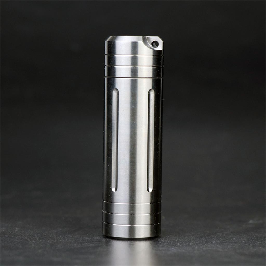 Watertight Pills Box, Mini Titanium Alloys Travel Medicine Storage Box, Scratch & Abrasion Resistance for Travel Outdoor
