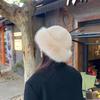1Pcs Winter Women's Warm Hat with Thick Velvet Imitation Fur Fashion Fisherman's Hat Outdoor Windproof Ear Protection Hat