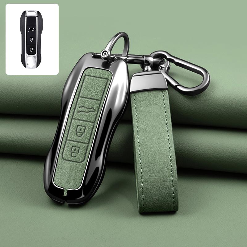 Zinc Alloy Leather Car Key Case For Porsche Panamera Cayenne 971 911 970 981 991 9Ya Macan Boxste Protecticve Case Key Case