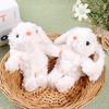 Cute Hanging Ear  Bunny Plush Keychain Long-eared Rabbit Plushie Doll Stuffed Animal Backpack Pendants Women Gift Car Key Chain