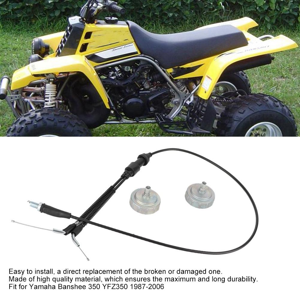 Throttle Cable with Carburetor Cover Kit Replacement Fit for Yamaha Banshee 350 YFZ350 87 06
