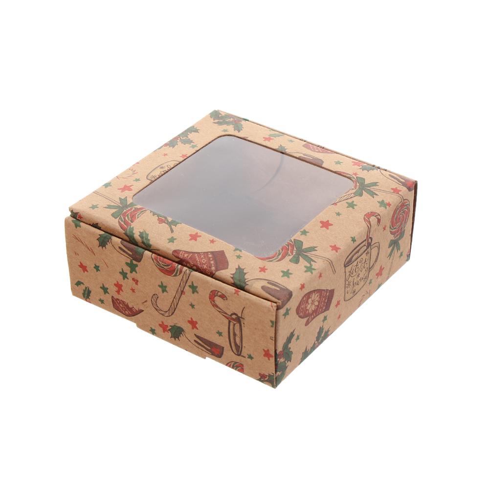 new DIY Multi-size Christmas gifts box gift box package box kraft window