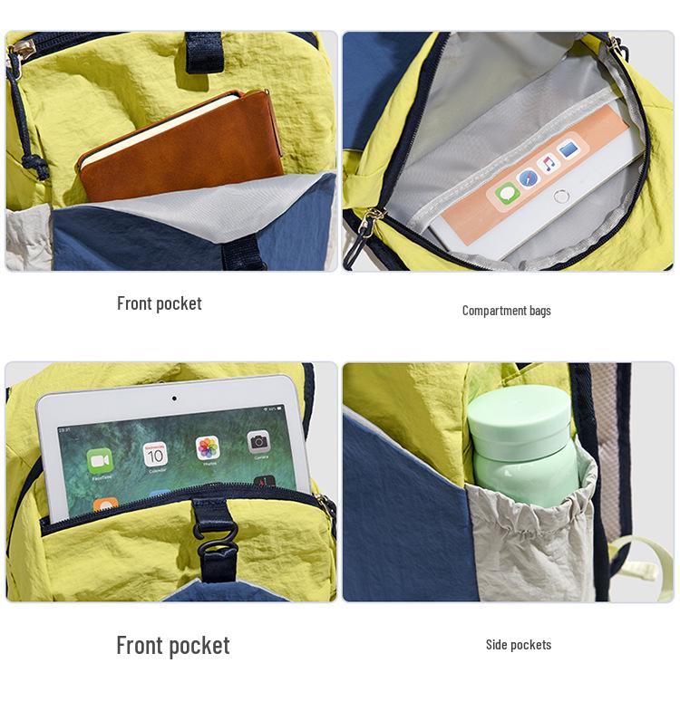 Dopamine Color Casual Backpack: Versatile, Large Capacity for Outdoor Travel & Commuting