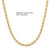 Unisex Casual Necklace Electroplating Fine Workmanship Neck Decoration Handsome Twist Necklace for Going Out