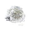 RLECS 200PCS Solder Lugs M4.2 Lug Bare Ring Terminal Connector Silver Copper Single Head Solder Terminal Suitable for Machinery Electricity Railway