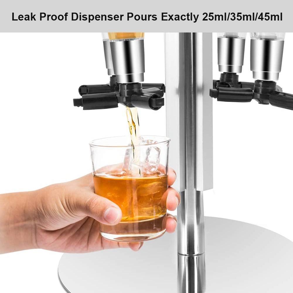 Soporte Giratorio para Coctelera, Dispensador de Licores de 4 Botellas, Botellero, Cerveza, Alcohol, Bar, Bebida, Divisor