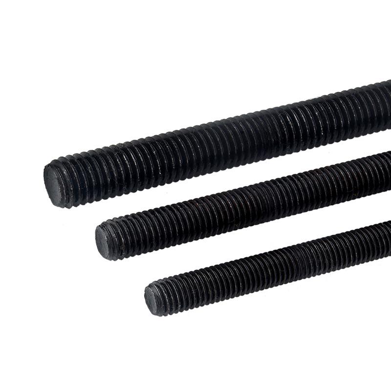 High-Strength Black Galvanized 304 Stainless Steel Fully Threaded Rod, 1 Meter