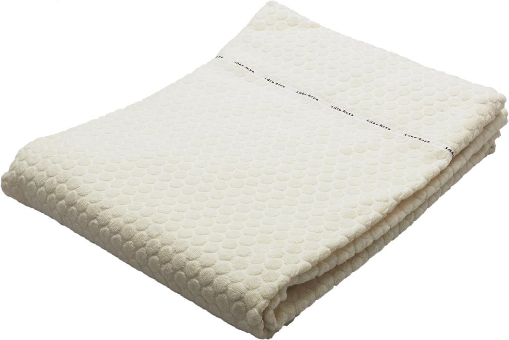 Imabari přikrývka na ručník Idesola Natural Time Dot Ivory Single 140 x IZ0158 (Cca. 190 cm)