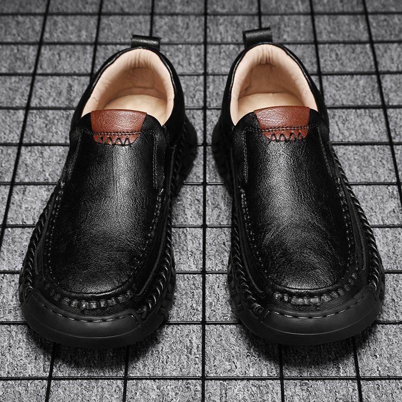 Herren Leder Freizeitschuhe Handgefertigte Loafer Bequeme Herren Slipper Flache Mokassins Herren Sneakers