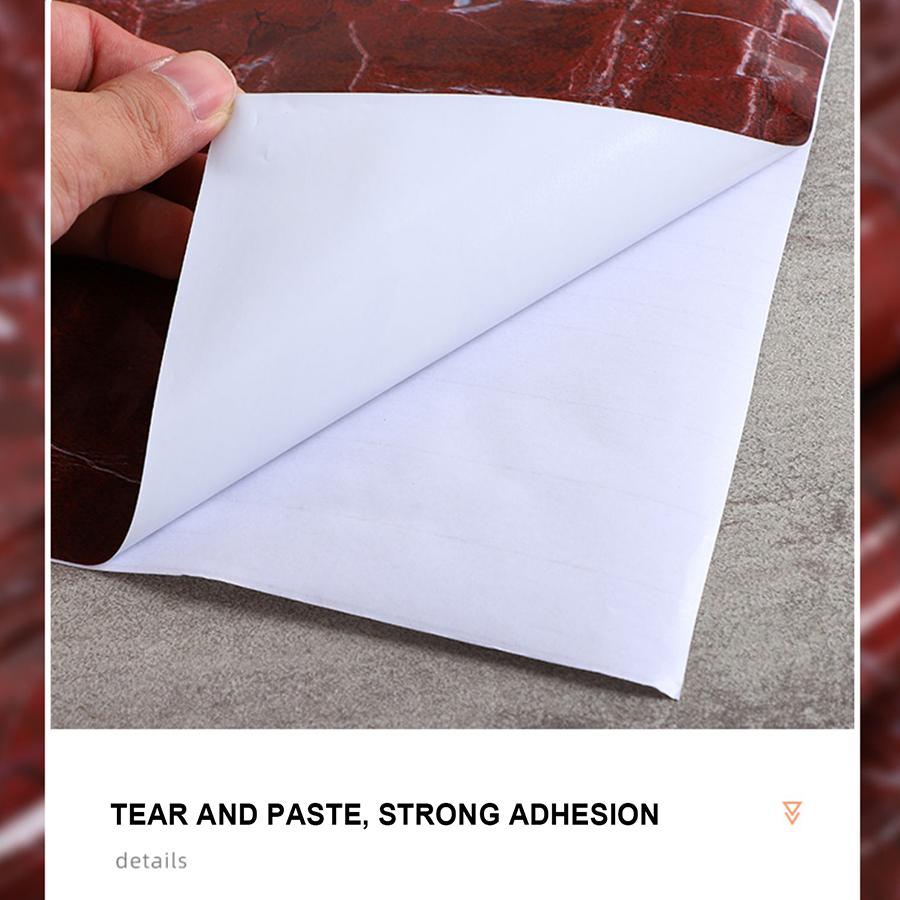 PVC Imitation Marble Stickers Furniture Self-Adhesive Wallpaper Stone Waterproof Kitchen Countertop Desktop Renovation Film