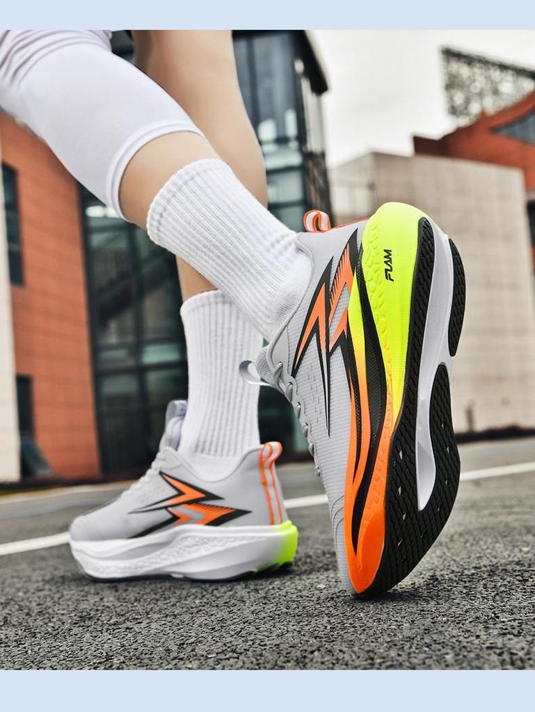 Męskie Buty Wyścigowe z Płytką Węglową - Lekkie Amortyzujące, Edycja Jesień 2025 dla Uczniów i Młodzieży.