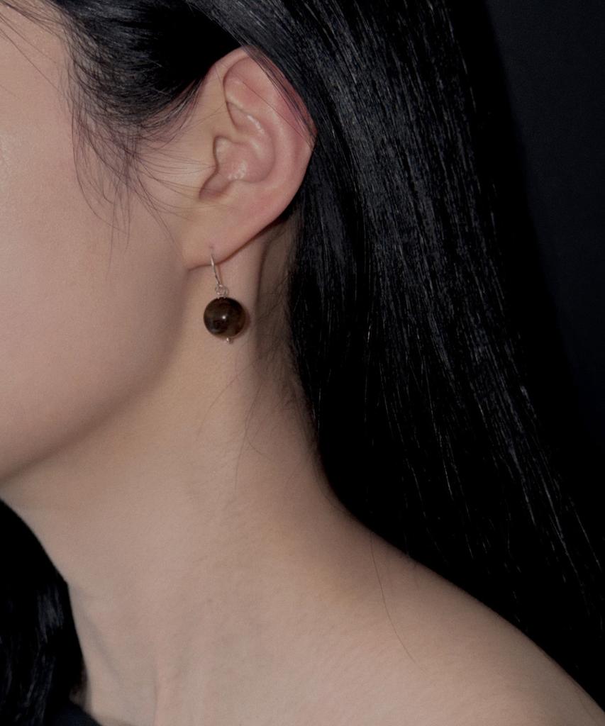Knosis [925 Silver] Amber Drop Earrings