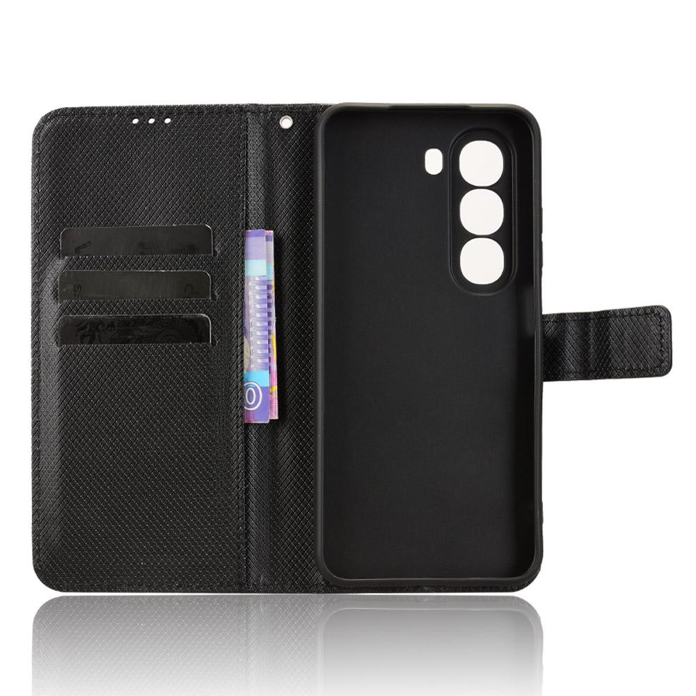 For itel A95 5G Leather Wallet Case with Strap Diamond Texture Phone Cover