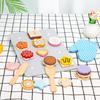 Kinder Holz Simulationskekse Dessert Kombination, simulierte Küche Kochen Spielhaus Backen interaktives Lernspielzeug