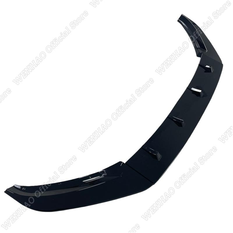 3Pcs ABS Gloss Black Car Front Bumper Lip Splitter For Volkswagen VW Passat GT B8 2018-2020 Accessories Tuning Body Kits