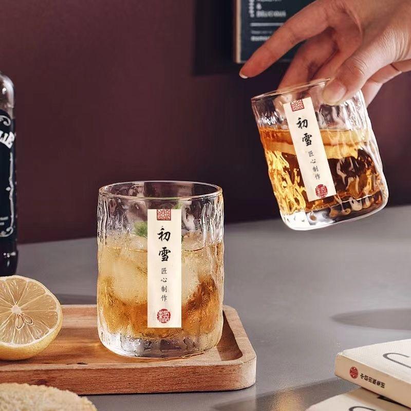 INS Stil Kristall-Whiskyglas – Gehammerte Textur Wasser- & Bierbecher für Homebar-Trinkgeschirr