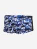 Toneidoseupocheu Poi Competitive Short Square High-Cut Black And Blue Swimsuit