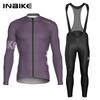 2026 Herbst Atmungsaktiv Herren Radsportset Langarm Trikot Trägerhose Schnelltrocknend Rennrad Anzug mit Taschen Frühling Herbst Radsportbekleidung Mann