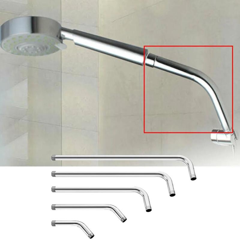 1Pc Wall Shower Arm Rust Proof Shower Head Extension Pipe Stainless Steel Arm Bracket Bathroom Home Accessories