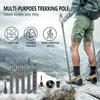 Bastone da Trekking Leggero in Alluminio per Uomo e Donna Bastone da Escursionismo Multifunzionale Esterno Staccabile Punta in Ferro Caratteristica Pieghevole