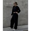 Womens Street Style Tracksuit Long Sleeve Zip Up Hoodie Elastic Waist Pants Two Piece Set