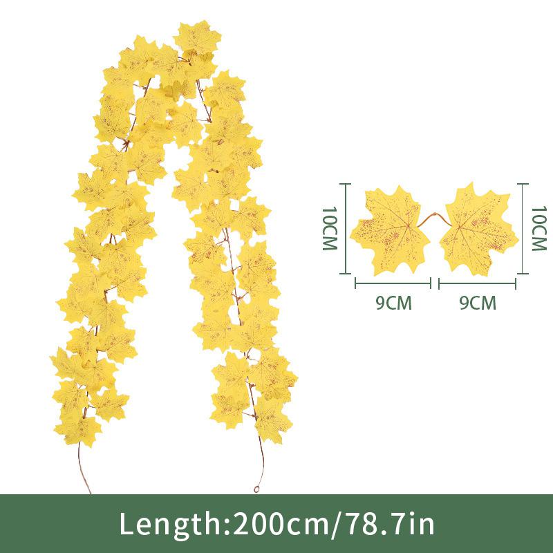 Artificial Maple Leaf Vines Halloween Hanging Vines Plants Decoration Mexican Dia De Los Muertos Leaves Autumn Festival Decor