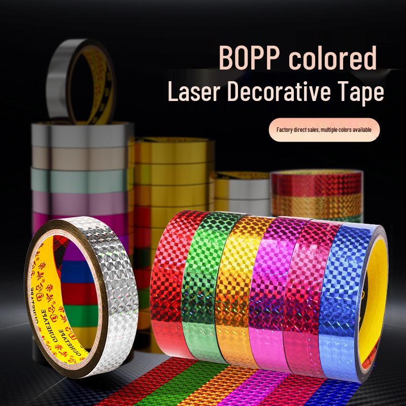 Gold Glitter BOPP Tape for DIY, Wedding, and Decoration
