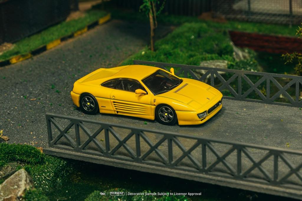 TARMACWORKS Scale Ferrari 348 Challenge Yellow Finished Model 1/64 T64R-082-YL