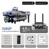P52 GPS Drone with 4K HD Camera 4.5 Inch Screen Remote Control Brushless Motor Obstacle Avoidance RC Quadcopter Professional Photography Helicopter