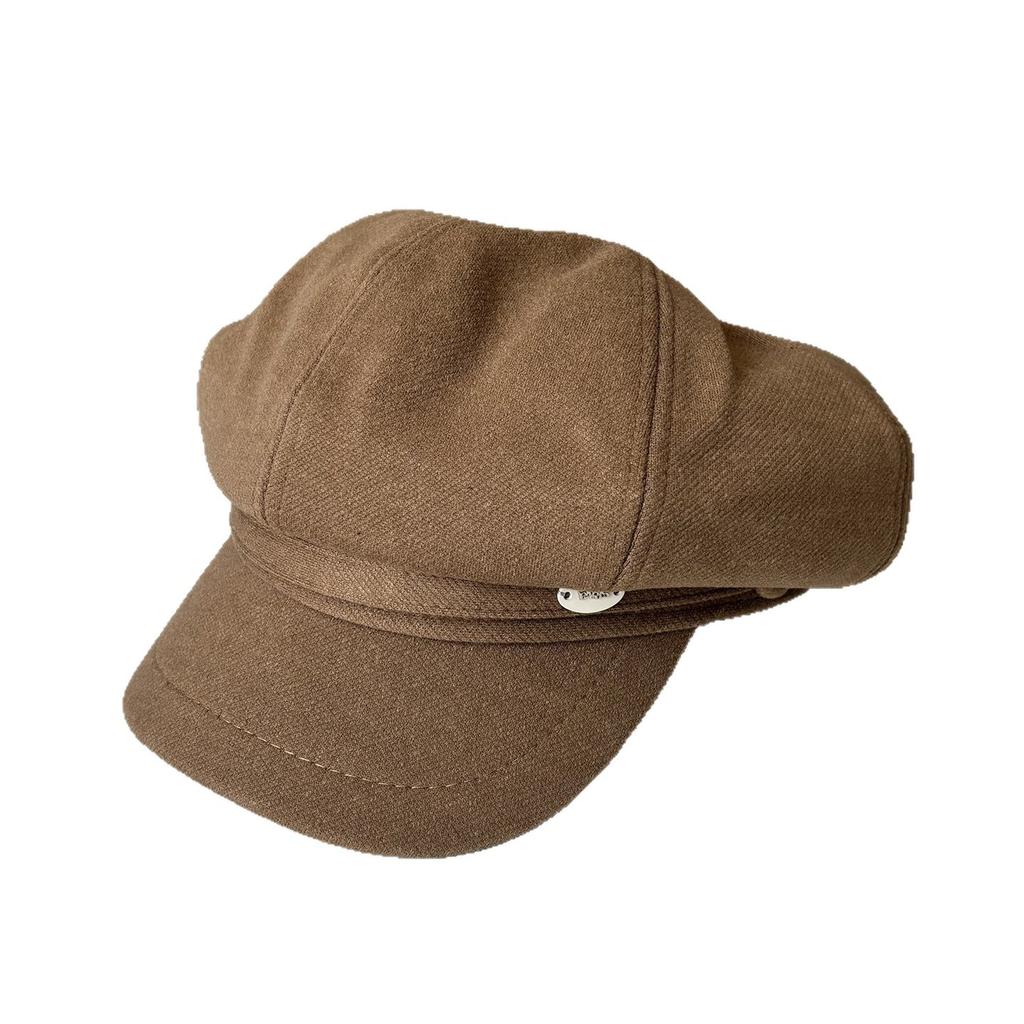 Outdoor Casual Warm Cap Women'S Face Newsboy Hat Versatile British Retro Octagonal Hat