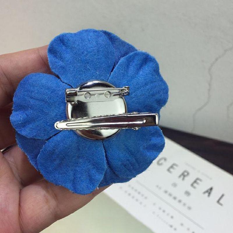 Novo Clipe de Cabelo Flor em Tecido Jeans Azul Mulheres Doce Legal Tiras Colar com Pingente Meninas Acessórios de Cabelo da Moda