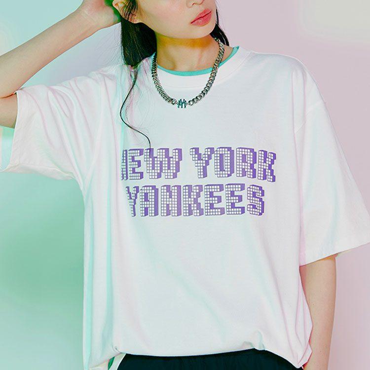 MLB T Shirts Unisex White Crew Neck Moderate Straight Fit 31TSN4131-50W