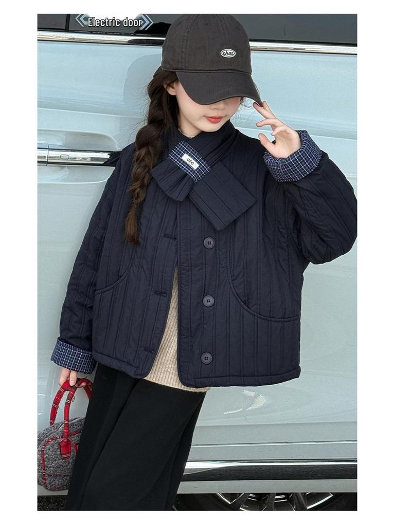 2025 Kinder Stilvolle Warme Baumwolljacke für Mädchen - Herbst-/Winterbekleidung